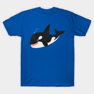 Funny killer whale orca cute cartoon illustration T-Shirt